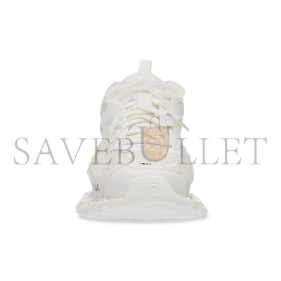 BALENCIAGA TRACK.3 MESH AND NYLON WHITE LOW TOP SNEAKER 700873W3RF19010